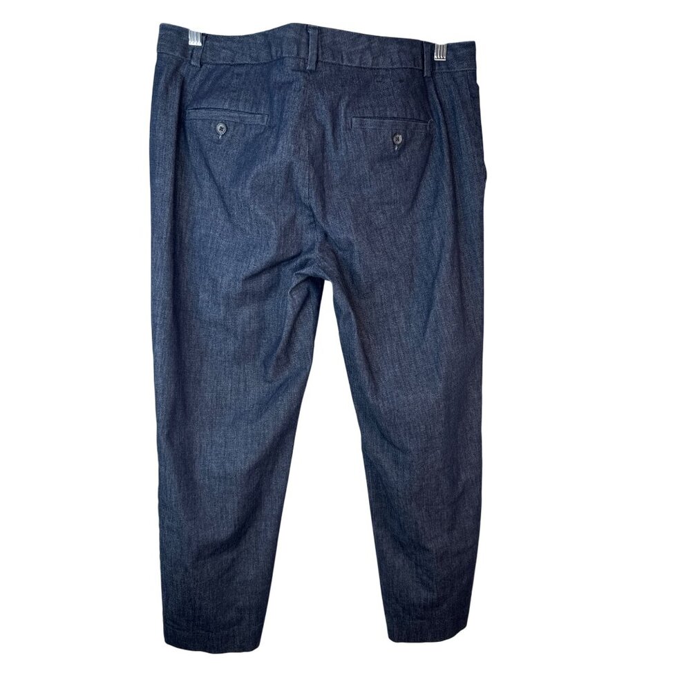 Banana Republic Size 31/12 Womens Avery Blue Slim Fit Trousers Cotton Blend - Picture 10 of 12